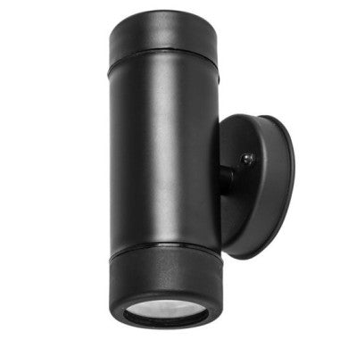 стенно осветително тяло нагоре-надолу черен PP GU10 макс. 2x3W LED IP65