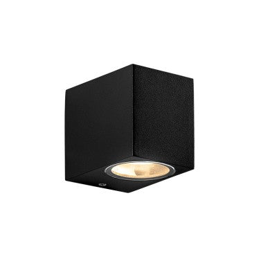 стенно осветително тяло GU10 пластмасов 230V AC черен IP65 макс. 3W LED