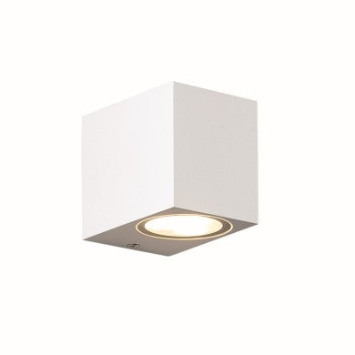 стенно осветително тяло GU10 пластмасов 230V AC бял IP65 макс. 3W LED