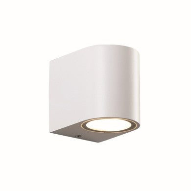 стенно осветително тяло GU10 пластмасов 230V AC бял IP65 макс. 3W LED