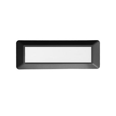 Стенно LED правоъгълно осветително тяло тъмно сив 230V AC IP65 4W 3000K 290Lm Ra80