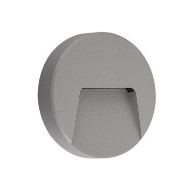 Стенно осветително тяло кръгло с LED 3W 3000K IP65 сив 230V AC RA80