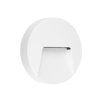 Стенно осветително тяло кръгло с LED 3W 3000K IP65 бял 230V AC RA80