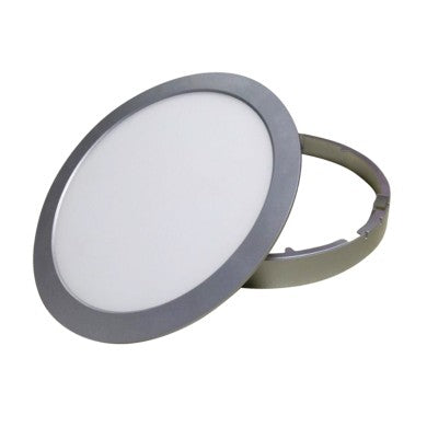 Тънък LED панел кръгъл сив 8W 4000K 500Lm 230V Φ120 Ra80