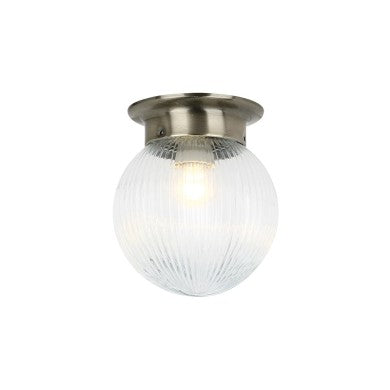 стенно осветително тяло 1XE27 прозрачно райе стъкло + бронзов метал Φ15XH17CM CAPRI