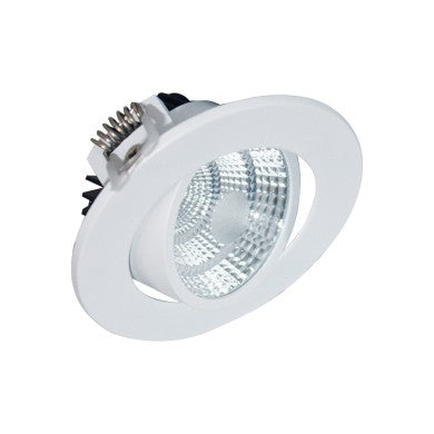 кръгъл бял подвижен LED спот 6W 4000K 430Lm COB 230V 60° Ra80 THERON