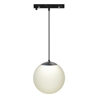 мини черно магнитно висящо осветително тяло 24V DC 7W 3000K 650lm 230° Ra90 5 г. Φ100x1000мм опалово стъкло