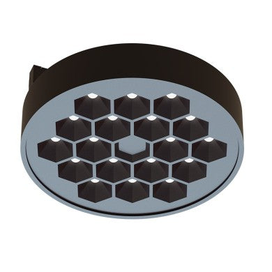 Мини черно магнитно осветително тяло 24V DC 10W 4000K 690Lm 50° Ra90 5г Φ97x32мм