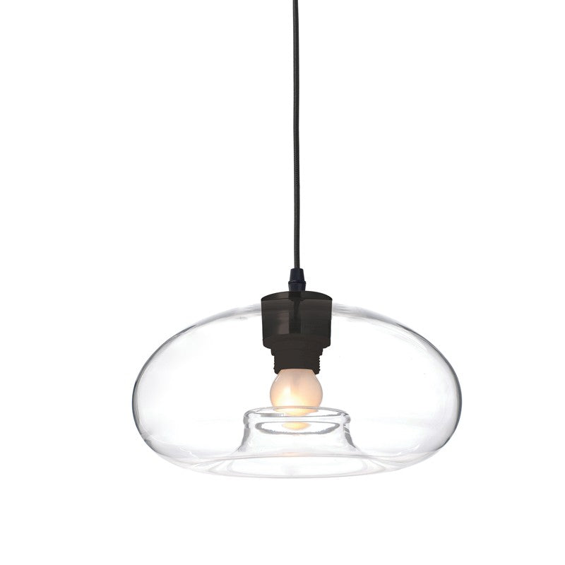 висящо осветително тяло стъкло прозрачно D28CM 1x40W E27