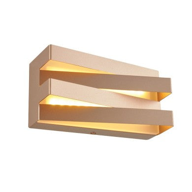 Стенно осветително тяло LED 12W 3000K 960LM тъмнозлатен метал 20x11x9см MILANO