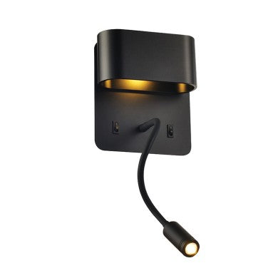 стенно осветително тяло LED 8W 3000K 640lm черен метал 16x9x45cm PRIAMUS