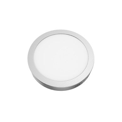тънък LED панел никел мат кръгъл плафон 18W 6500K 1800lm Ø209mm 230V AC Ra80