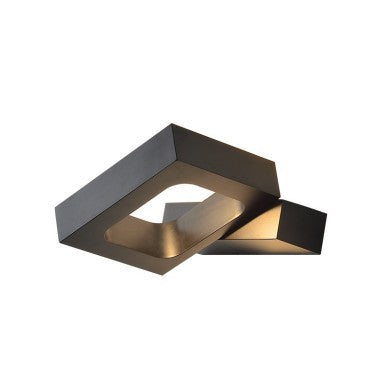 стенно осветително тяло LED 6W 3000K алуминиев черен 14,5x13x3cm CYCLOP