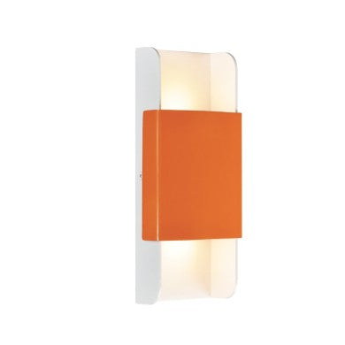 стенно осветително тяло LED 12W 3000K алуминиев оранжев+бяло 25X11X5,3CM
