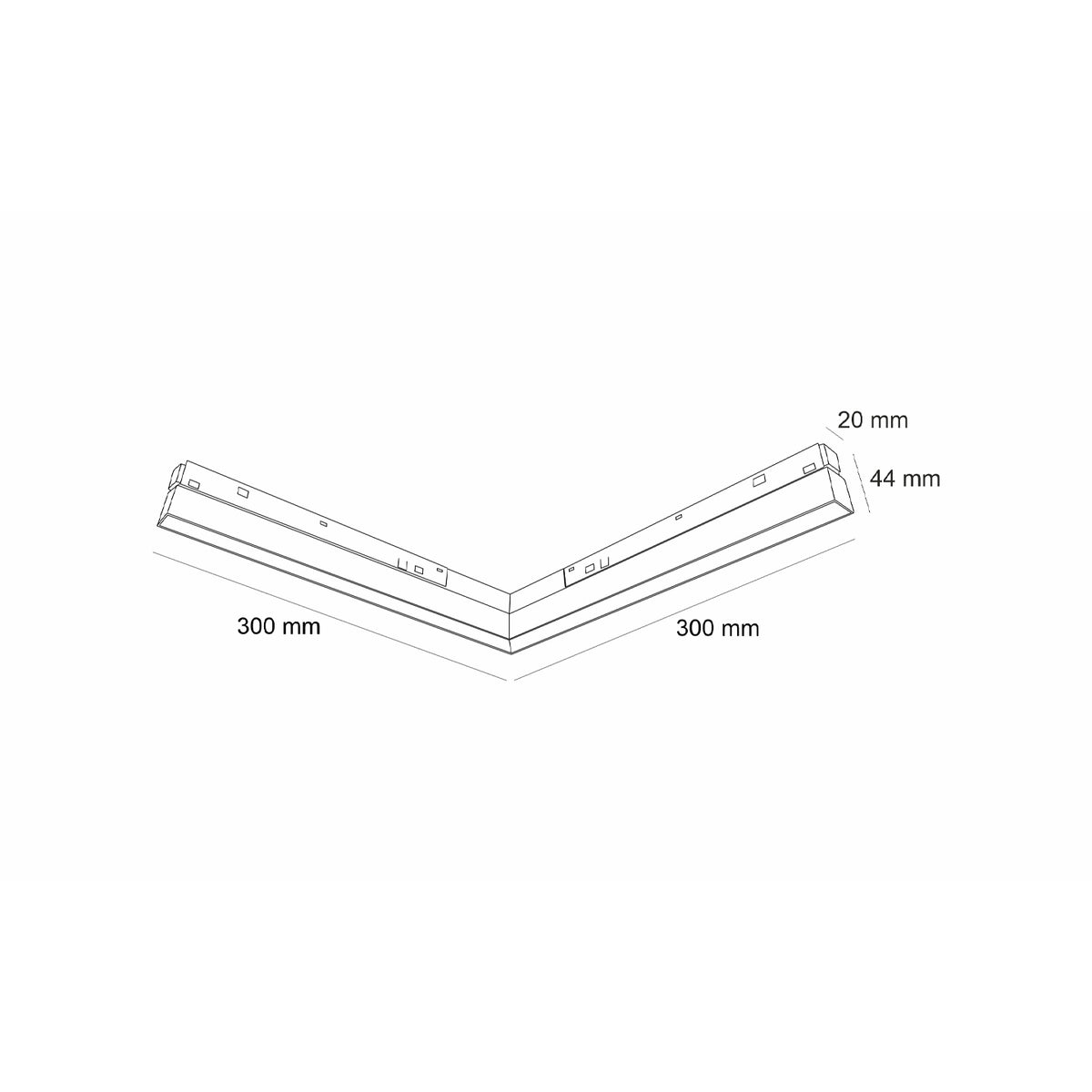 Ъглов LED модул Angle Magnet за магнитна система 23 mm