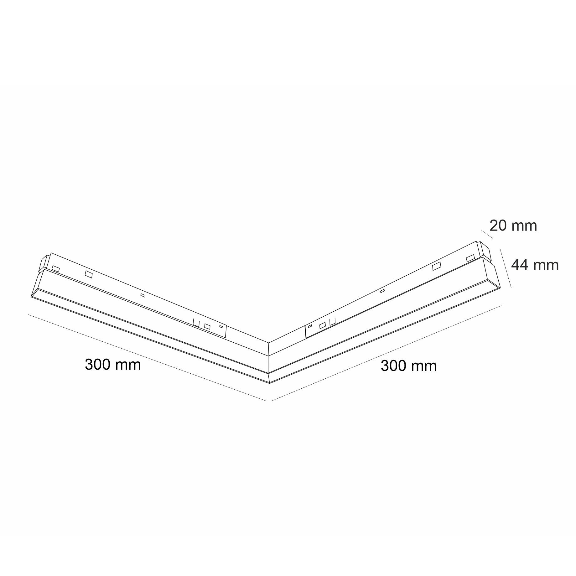 Ъглов LED модул Angle Magnet за trimless магнитна система 23 mm