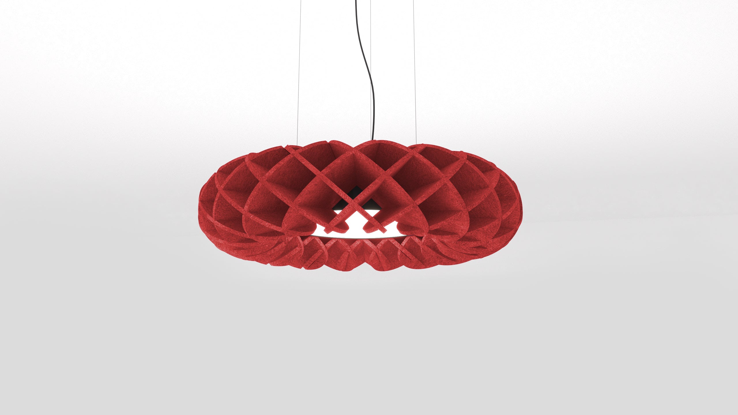Акустична висяща LED лампа с дизайн мрежеста решетка Haos