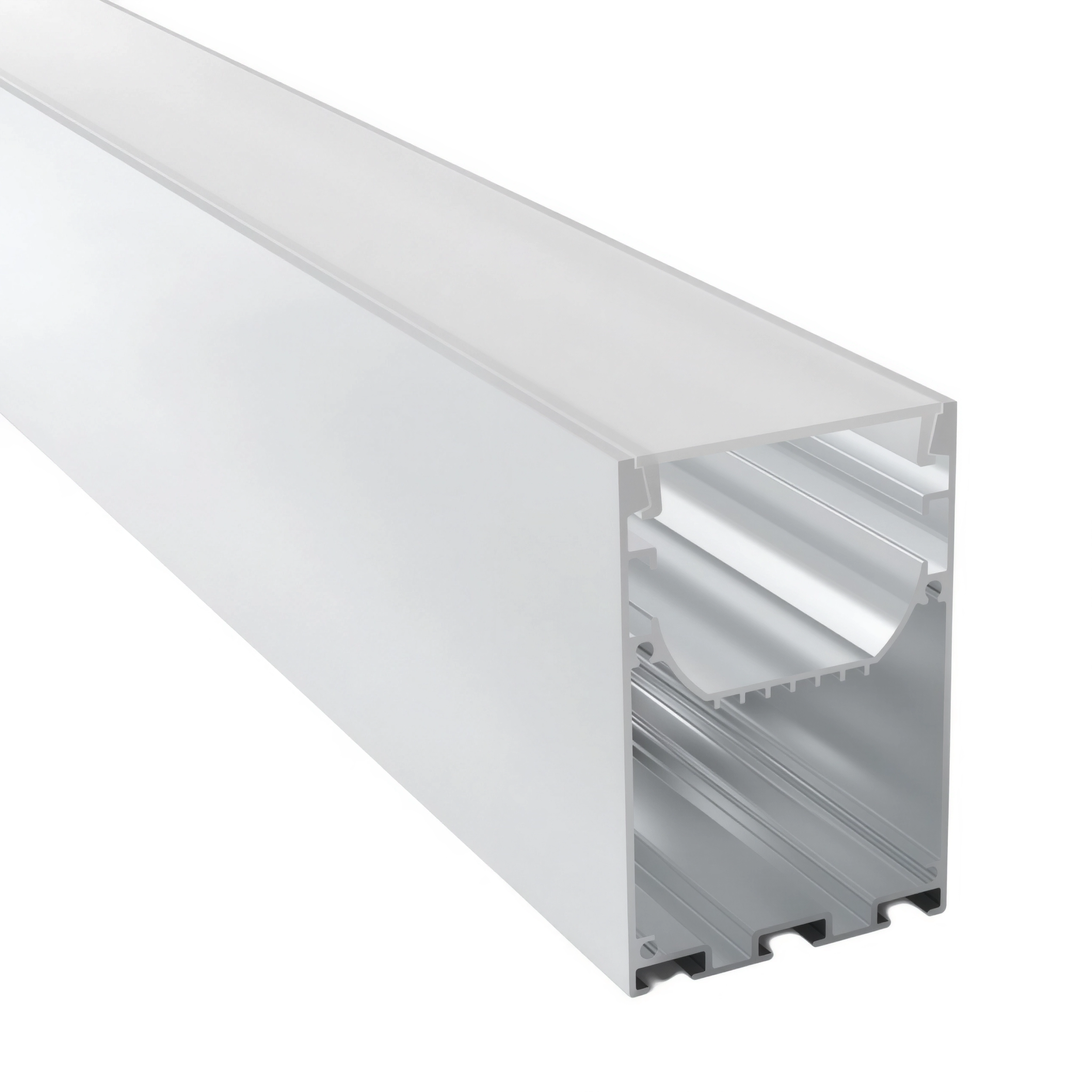 Алуминиев профил за LED лента Eco Line 50 OM | 50x75 мм | 1 метър | Опалов дифузер