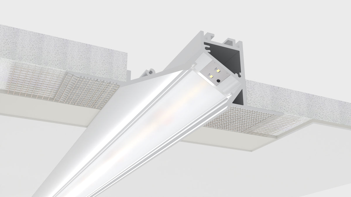 Алуминиев профил за LED лента Fillet Pro Trimless | 94×35 мм | Безрамков монтаж в гипсокартон | 1 метър - alternate view