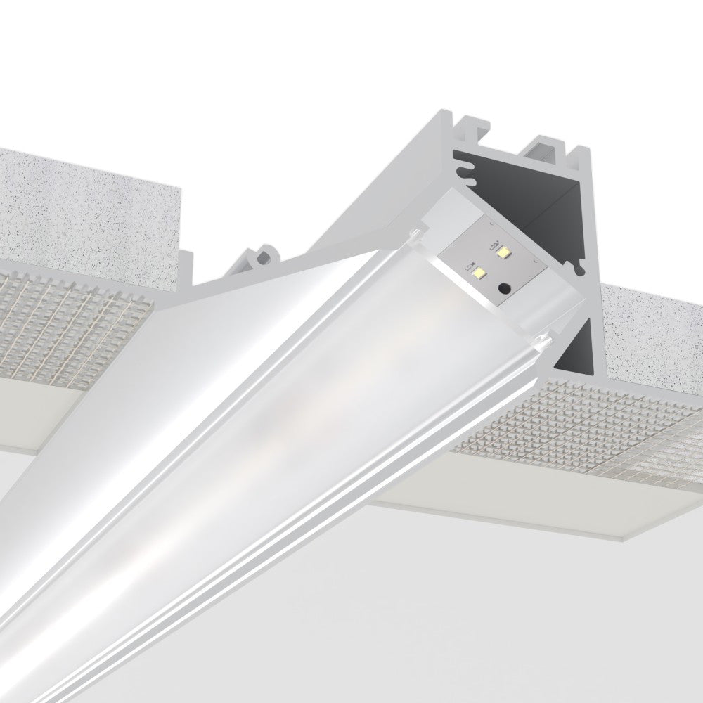 Алуминиев профил за LED лента Fillet Pro Trimless | 94×35 мм | Безрамков монтаж в гипсокартон | 1 метър