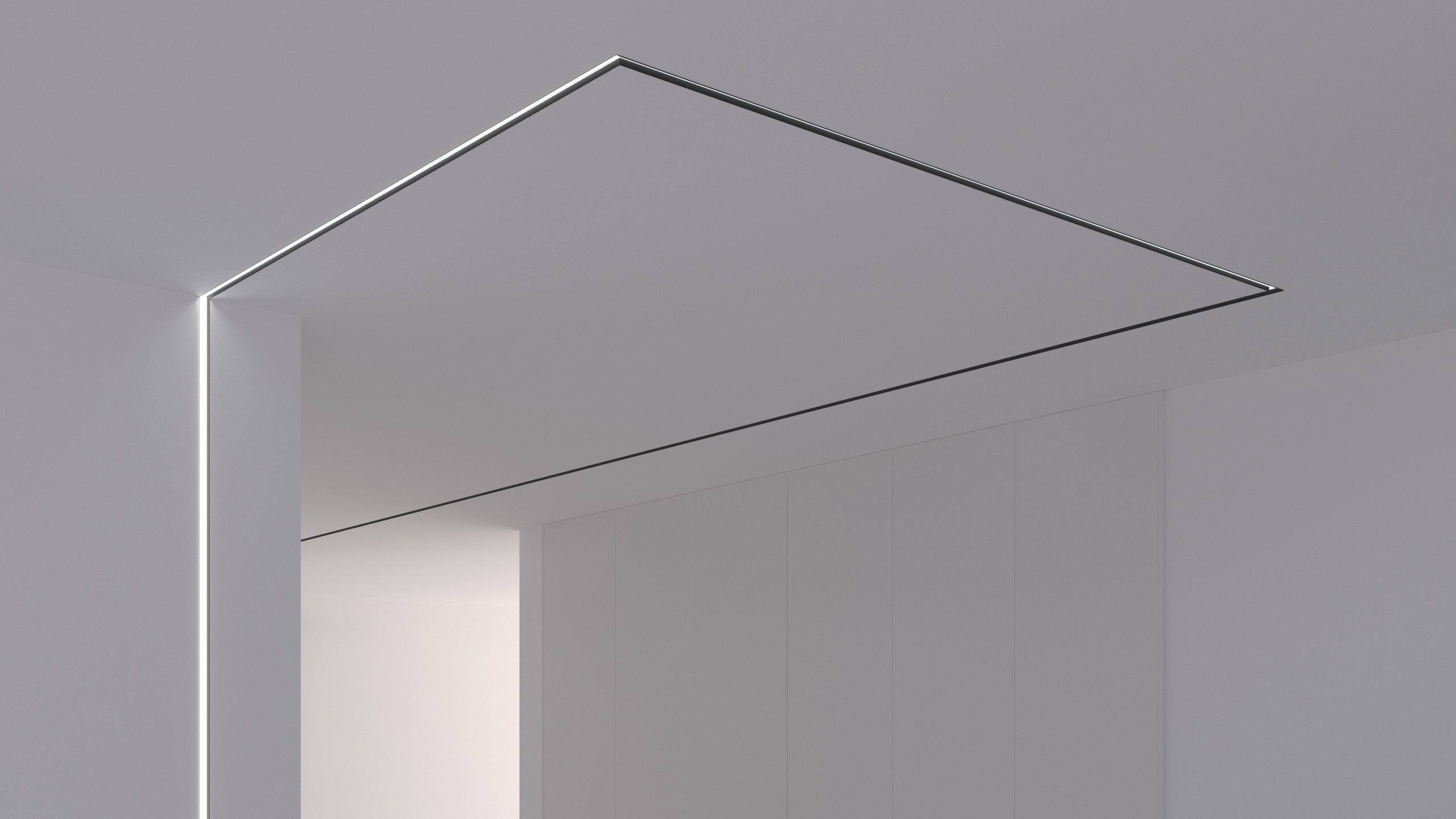 Алуминиев профил за LED лента Inside Pro Trimless | 69×28 мм | Безрамков монтаж в гипсокартон | 1 метър