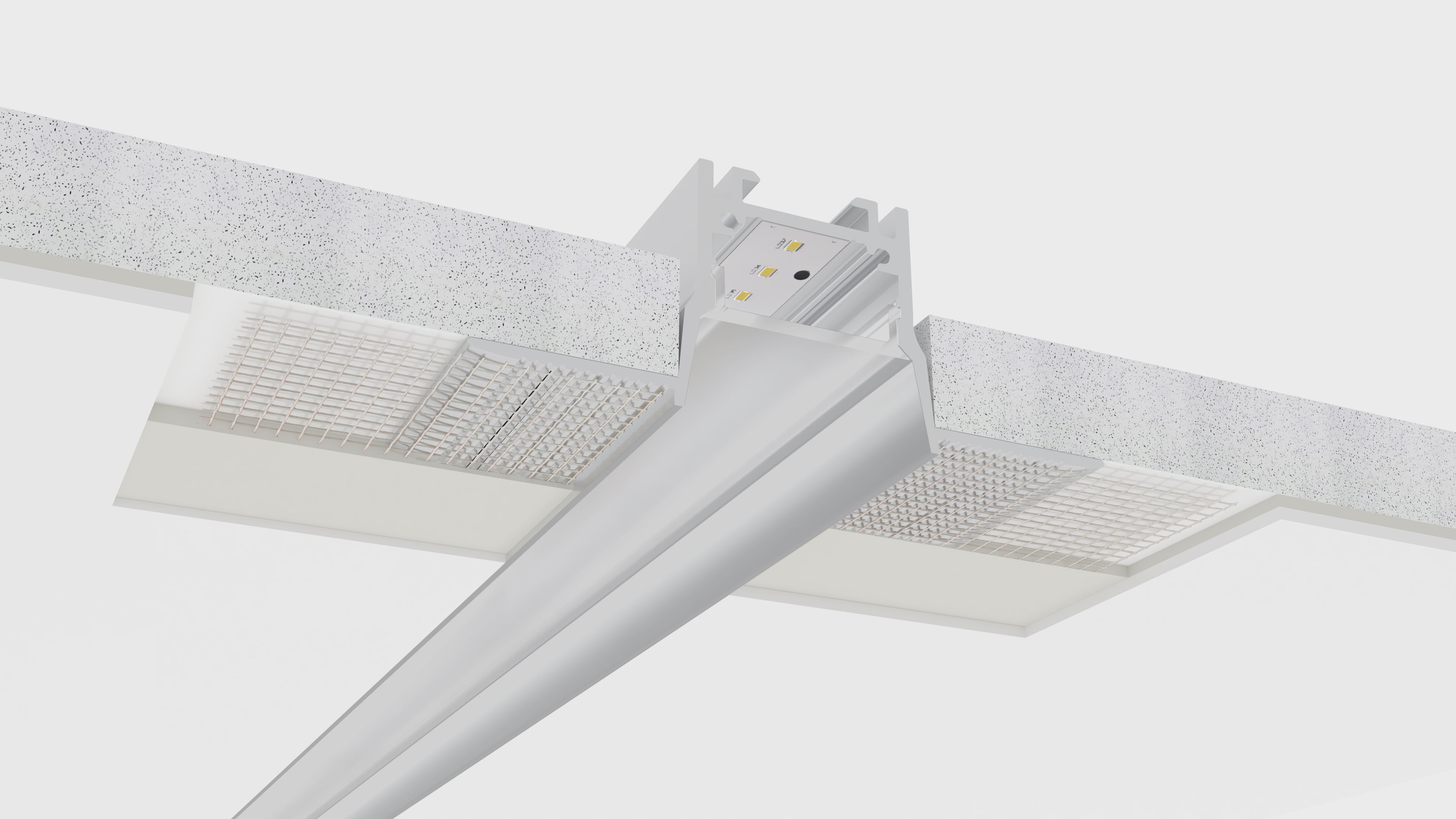 Алуминиев профил за LED лента Inside Pro Trimless | 69×28 мм | Безрамков монтаж в гипсокартон | 1 метър