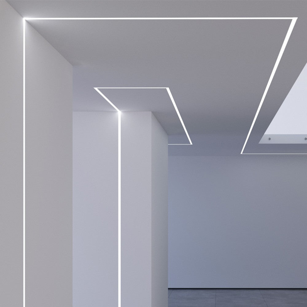 Алуминиев профил за LED лента Trimless Strap Line PRO | 76×15 мм | Вграден монтаж | 1 метър - alternate view