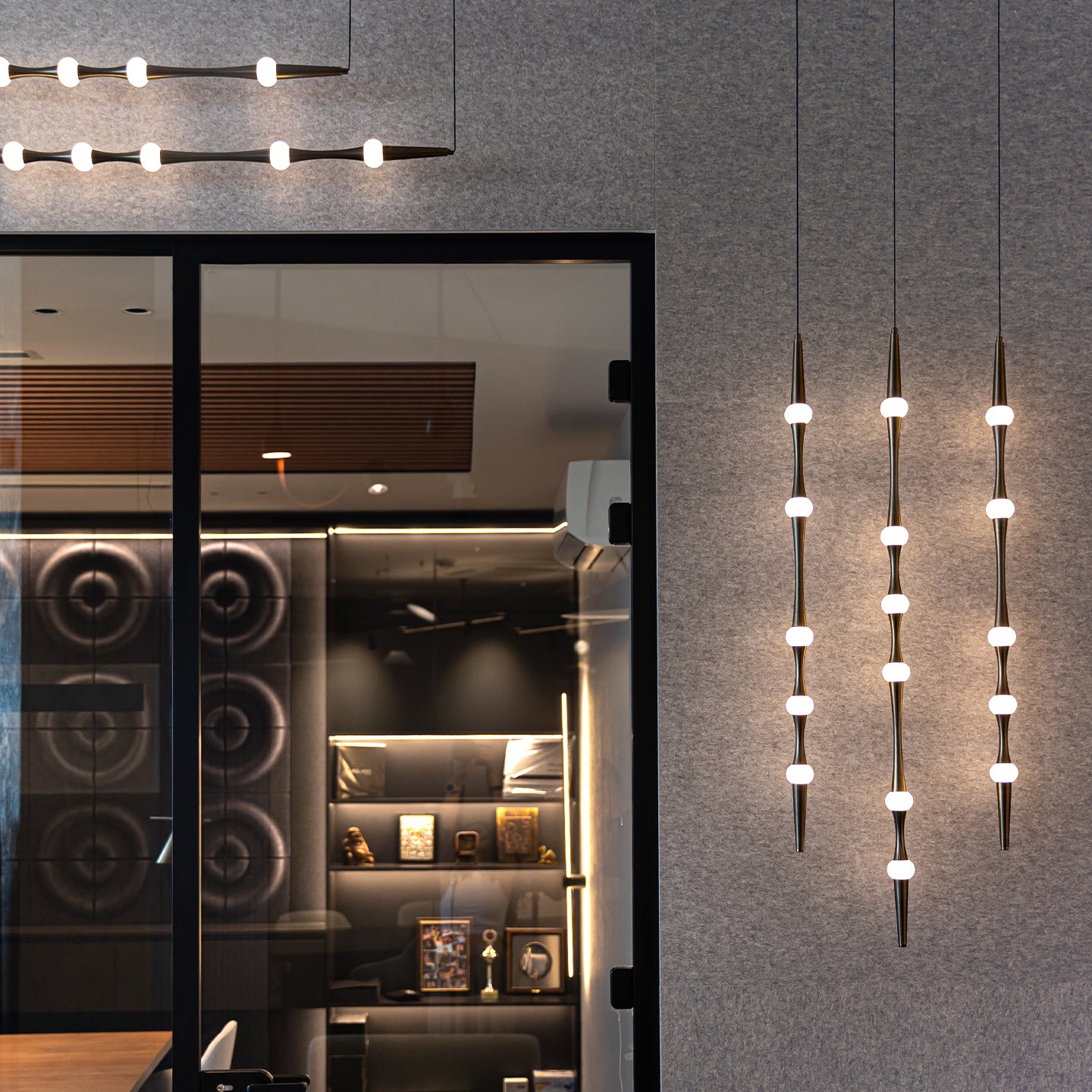 Дизайнерски висящ LED полилей Bamboo Vertical | 6W | 3000K - alternate view