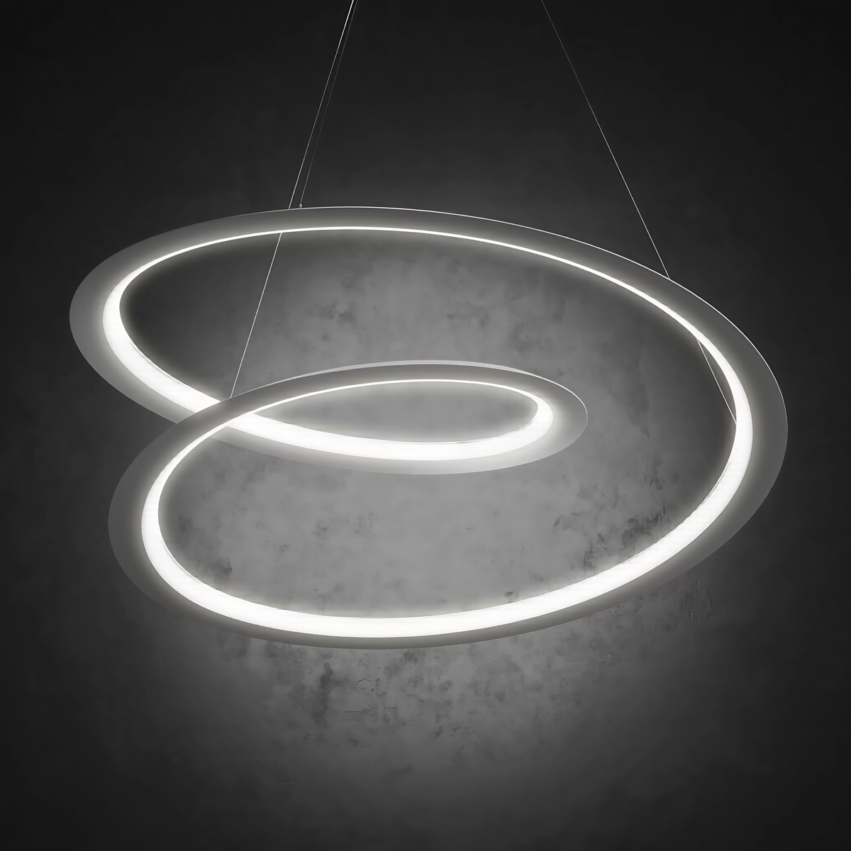LED полилей Vortex | Черен | Динамична двойна спирала | 30W | 3000K