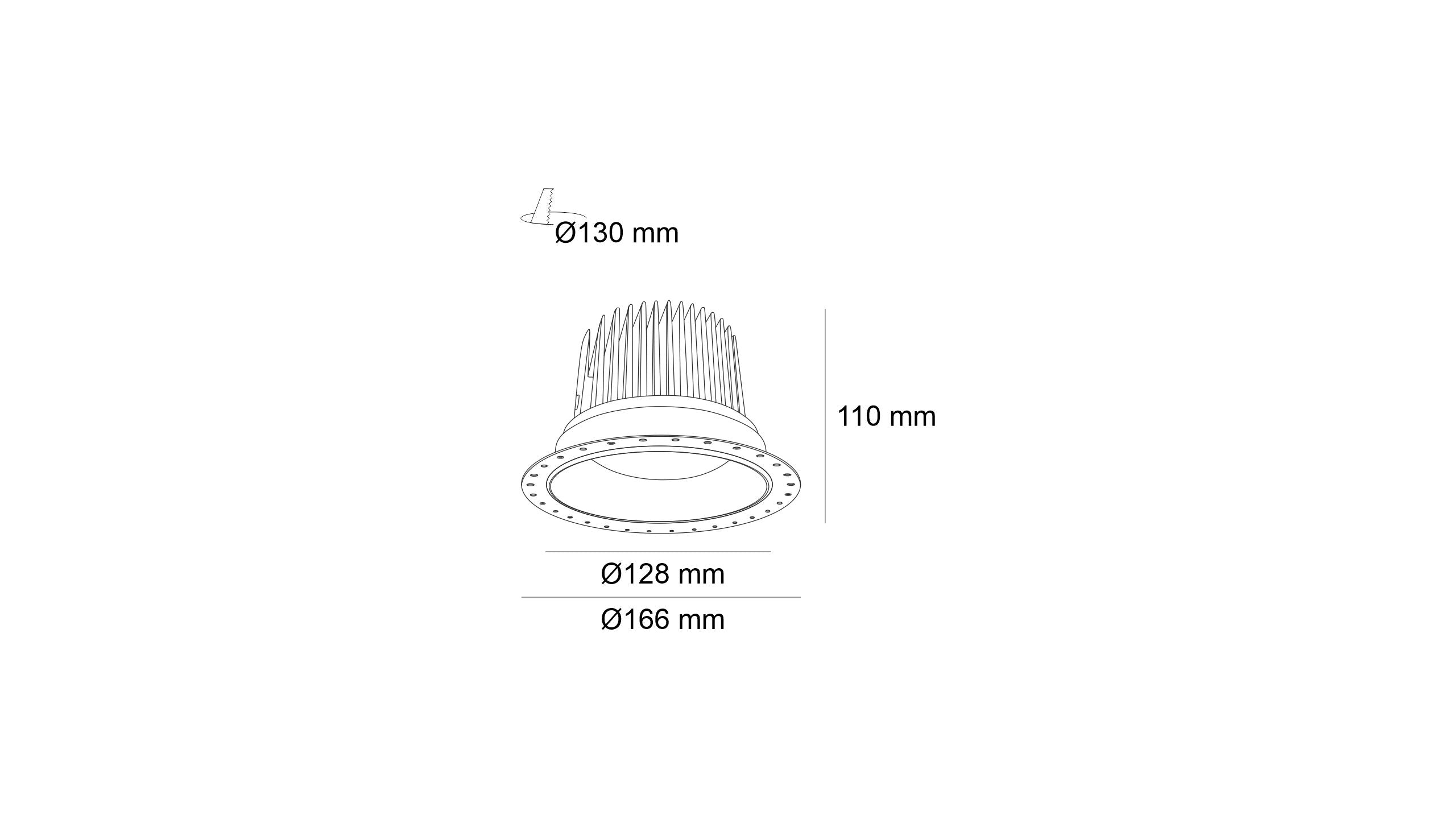 LED луна за вграждане Clear ST Trimless Без кант | 30W | 4000K