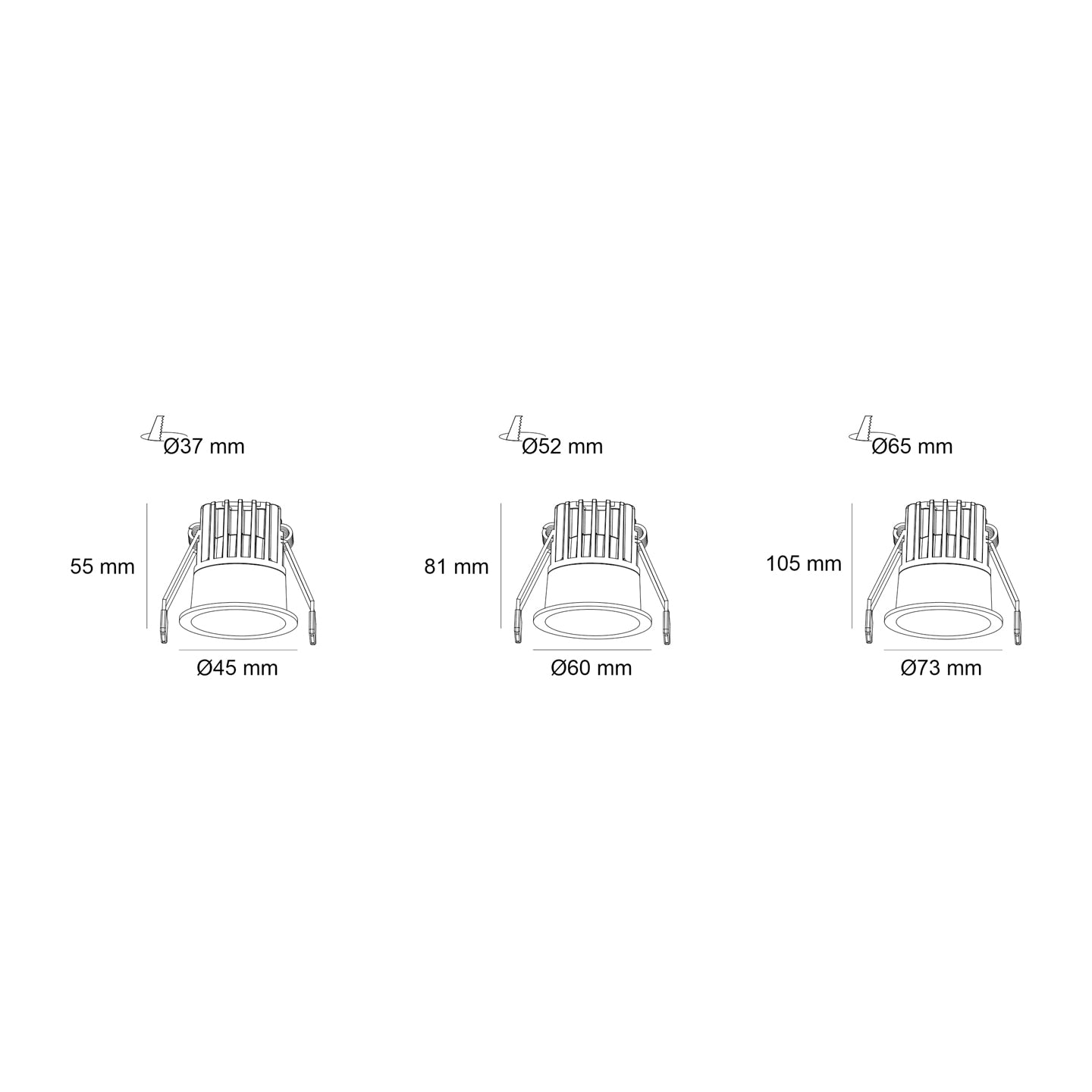 LED луна за вграждане COM | Нисък UGR<16 | 3000K