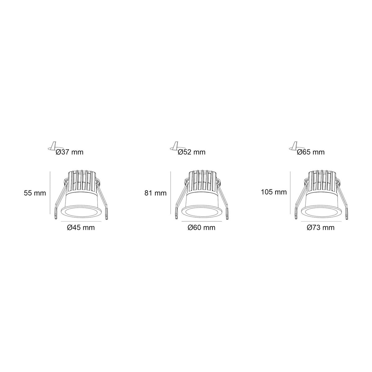 LED луна за вграждане COM | Нисък UGR<16 | 3000K