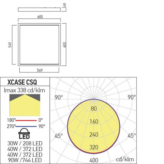LED осветително тяло Xcase CSQ6060