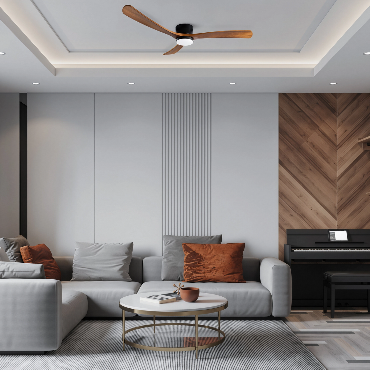 Дървен LED вентилатор за таван Wind с дистанционно | 132 см | 18W | CCT - alternate view