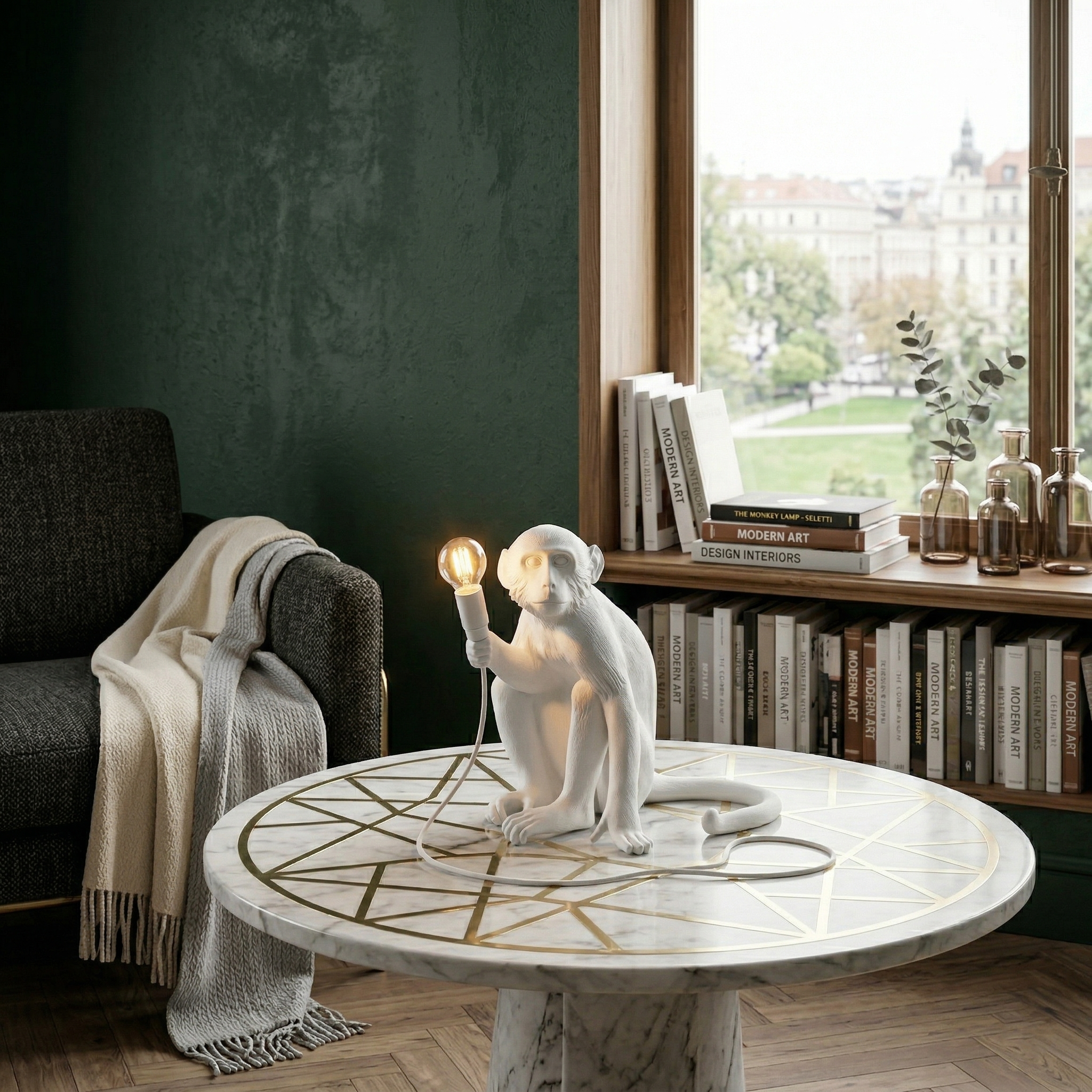 Декоративна настолна лампа Monkey Table | Маймуна | 76cm | 3000K
