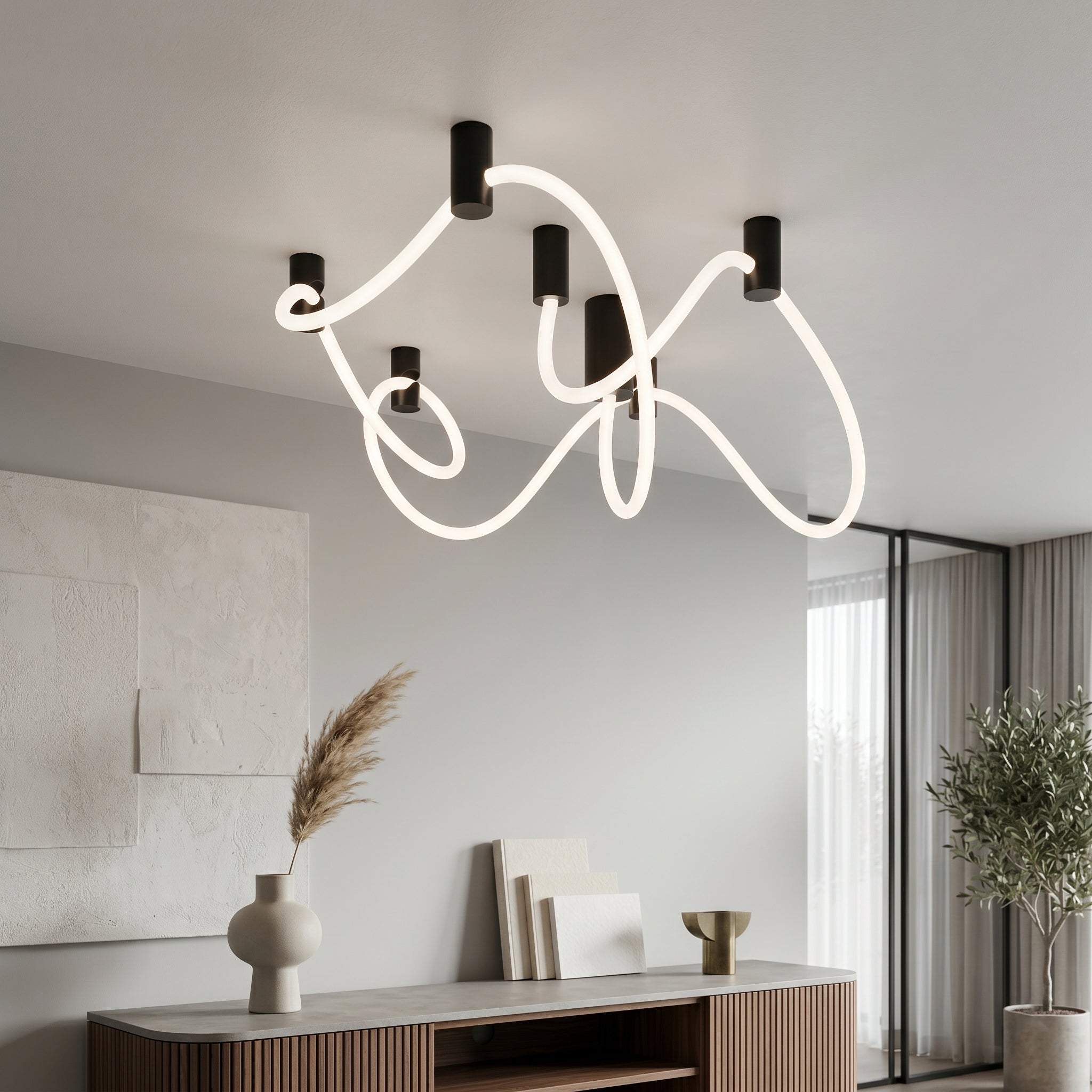 Дизайнерски LED пендел Online | Светещо въже | 3000K | 5 метра
