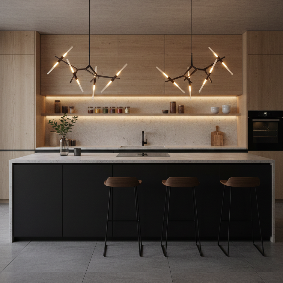 Дизайнерски полилей Starlight | Десет G9 тела | 50W