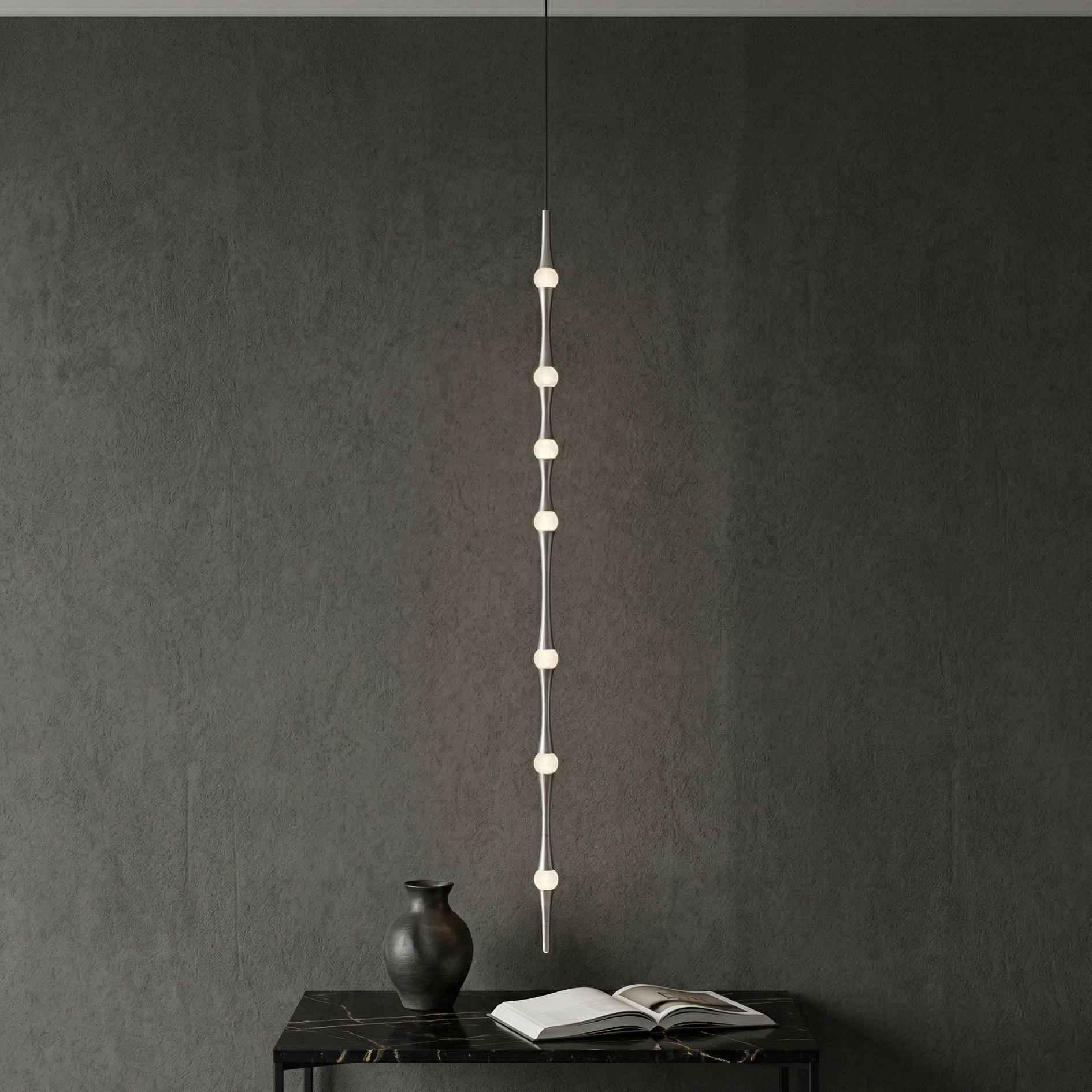 Дизайнерски висящ LED полилей Bamboo Vertical | 6W | 3000K