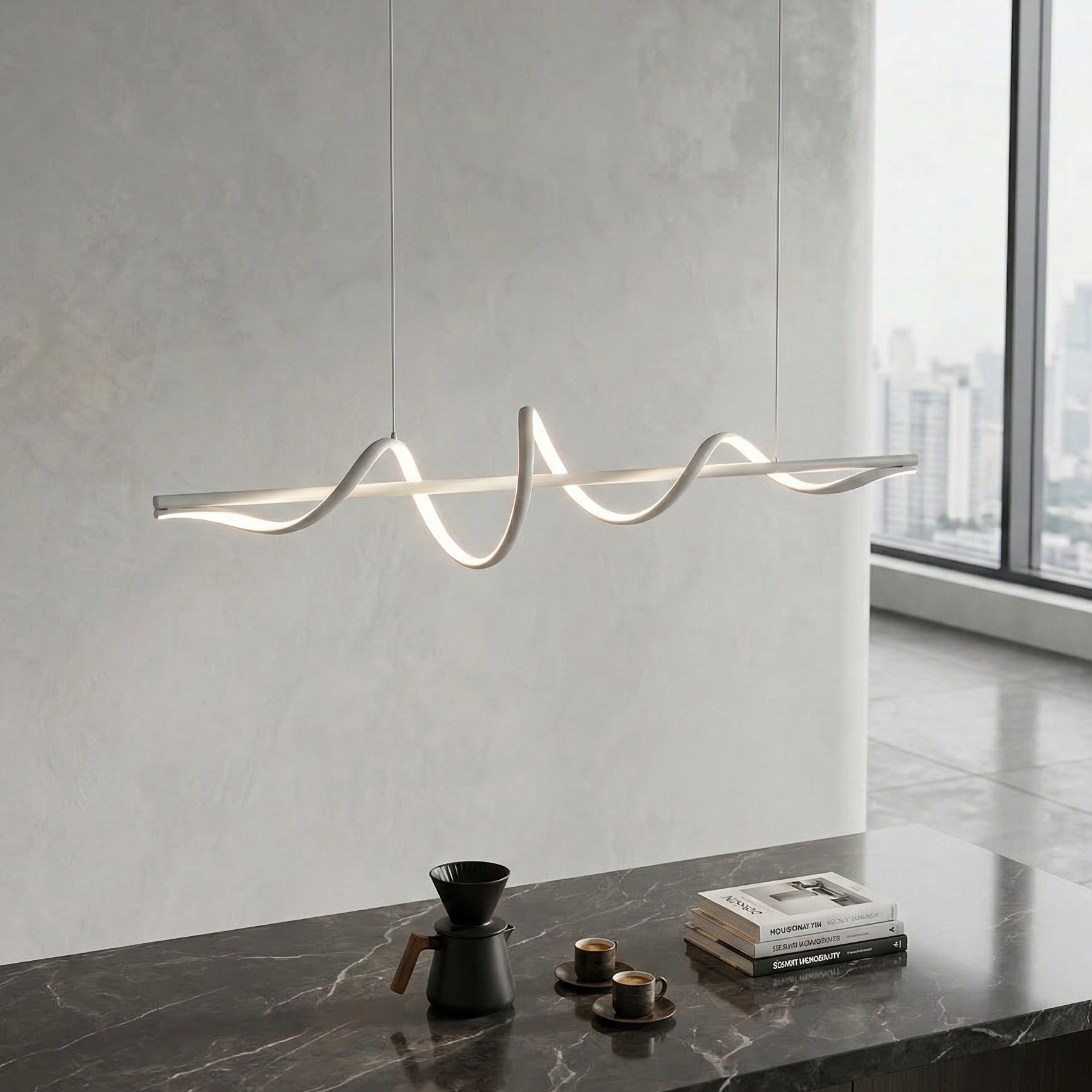 Висящ LED полилей Swish | Спираловиден | 22W | 3000K