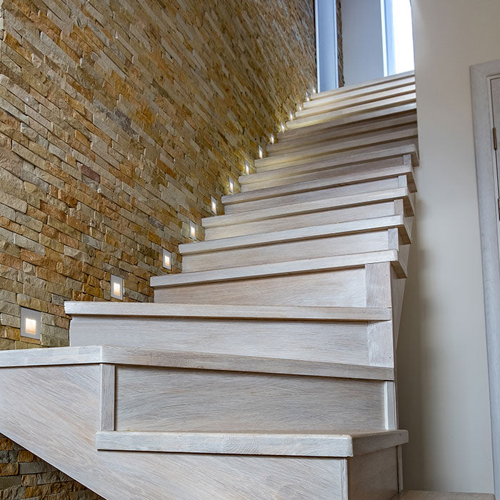 Фасадна LED луна за стълби/стена Step | Квадратна | IP65 | 3000K
