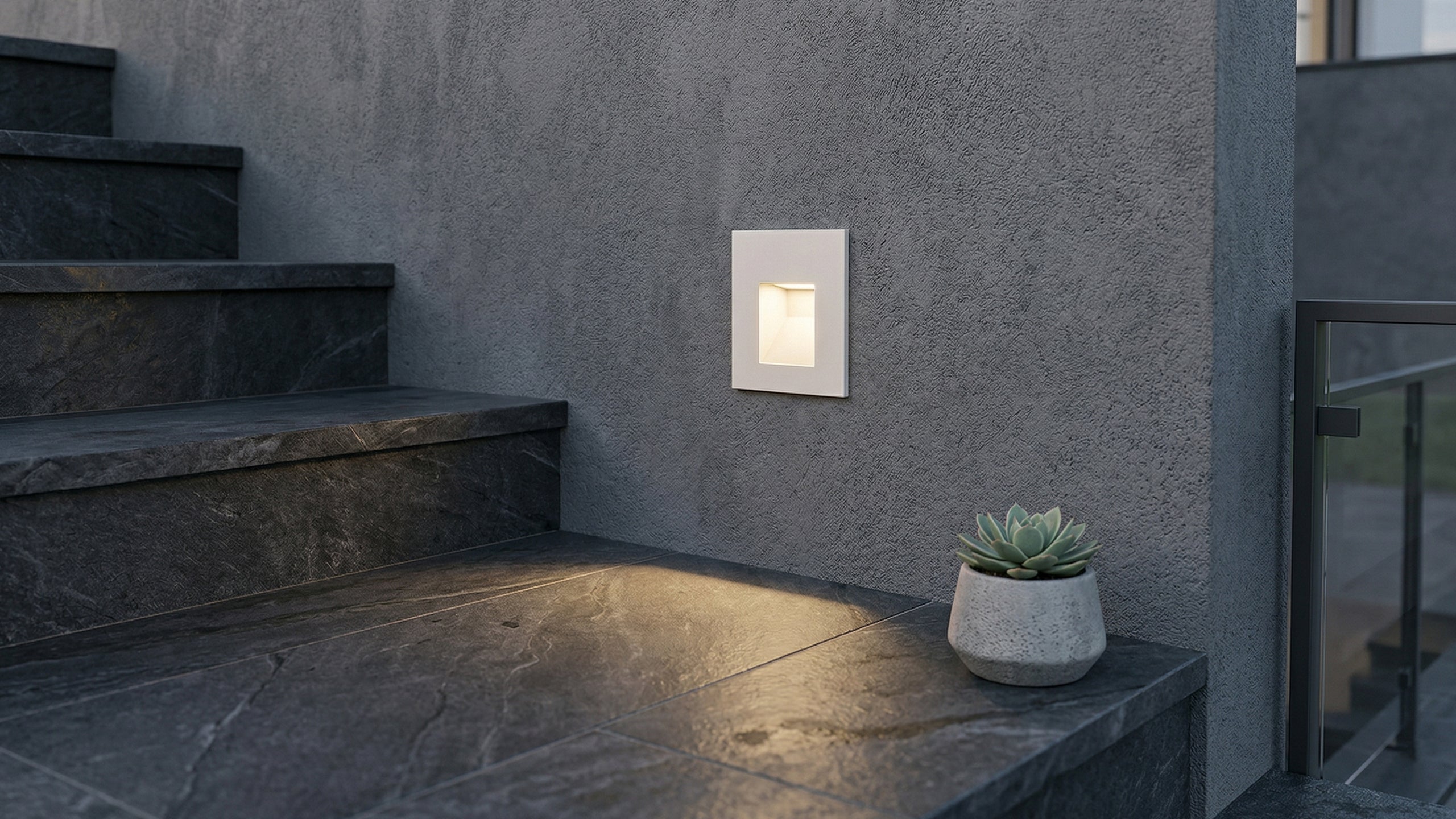 Фасадна LED луна за стълби/стена Step | Квадратна | IP65 | 3000K