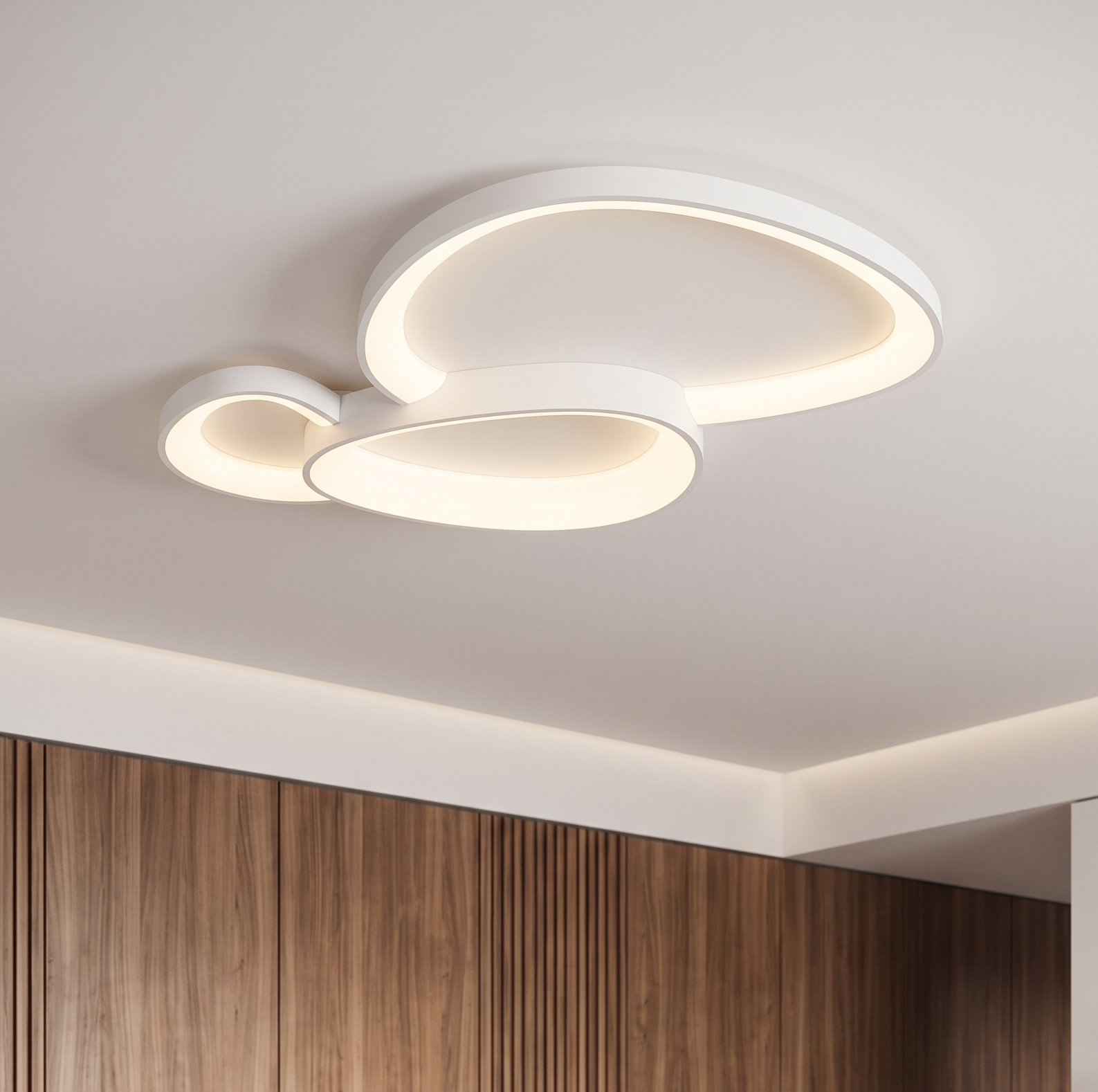 LED плафон Flow 50W 3CCT модерен за хол и трапезария