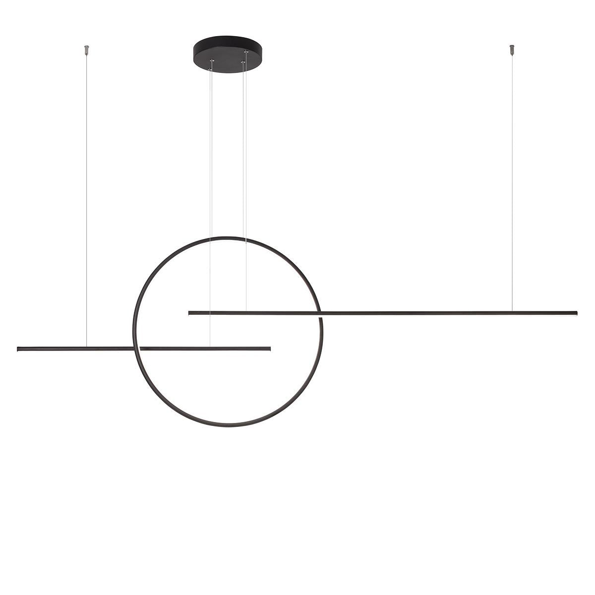 Геометричен LED полилей Giotto с кръг и линии (66W)