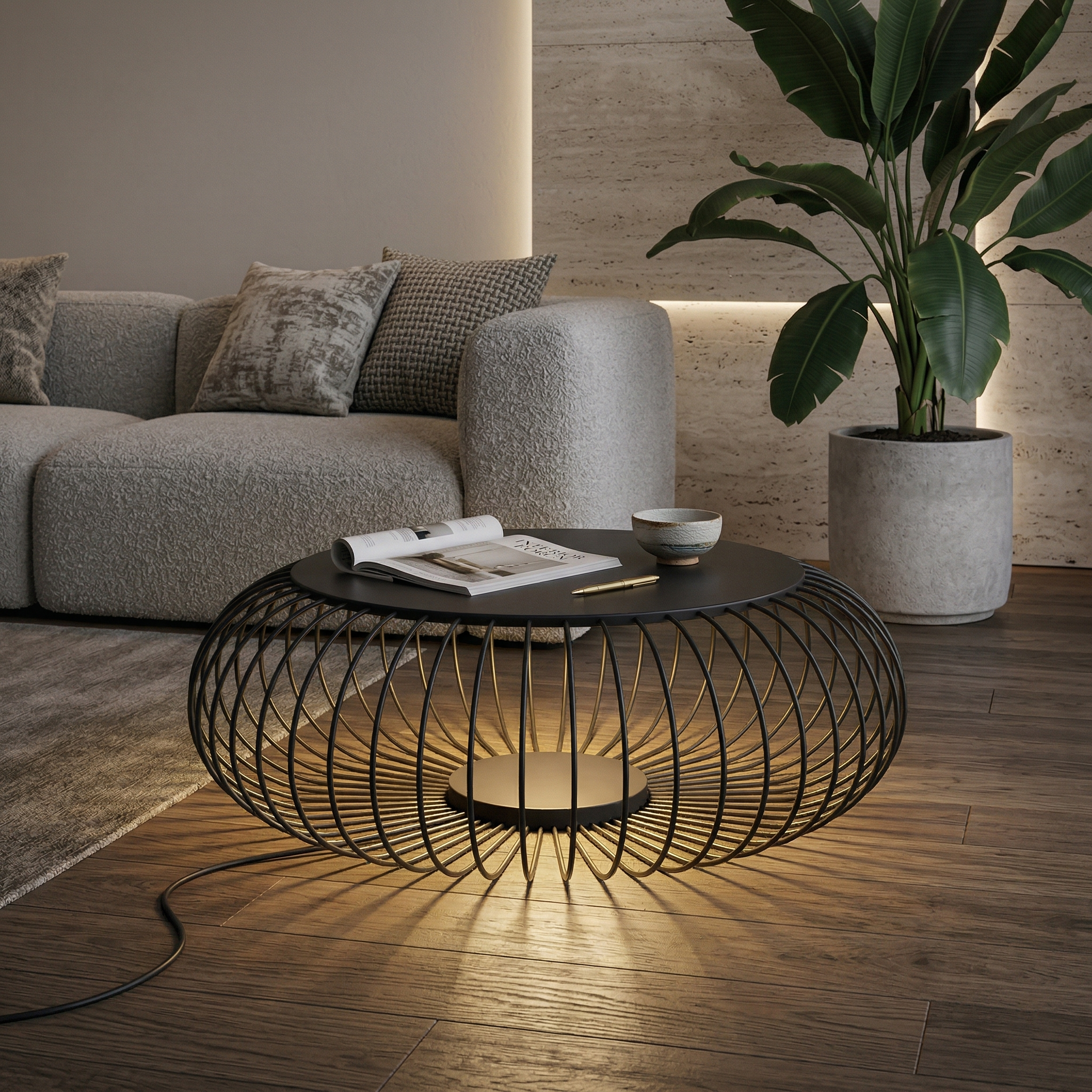 LED подова лампа масичка Riva L | 90cm | 8W | 3000K | Черна