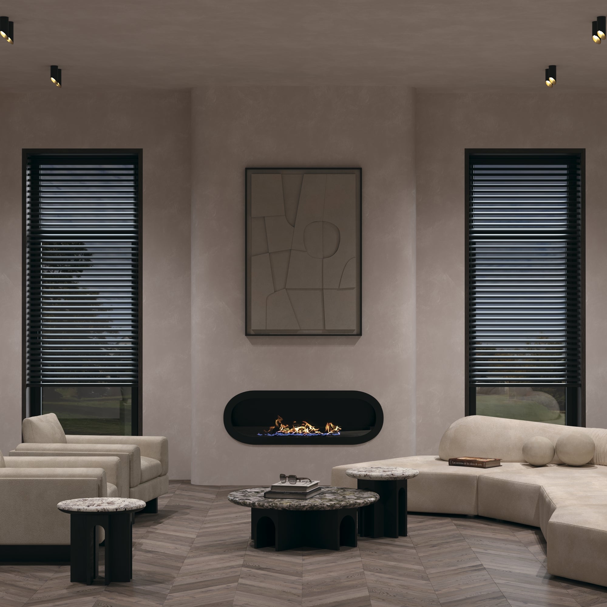 Таванно осветително тяло Ceiling C044CL-01-15GU10-B