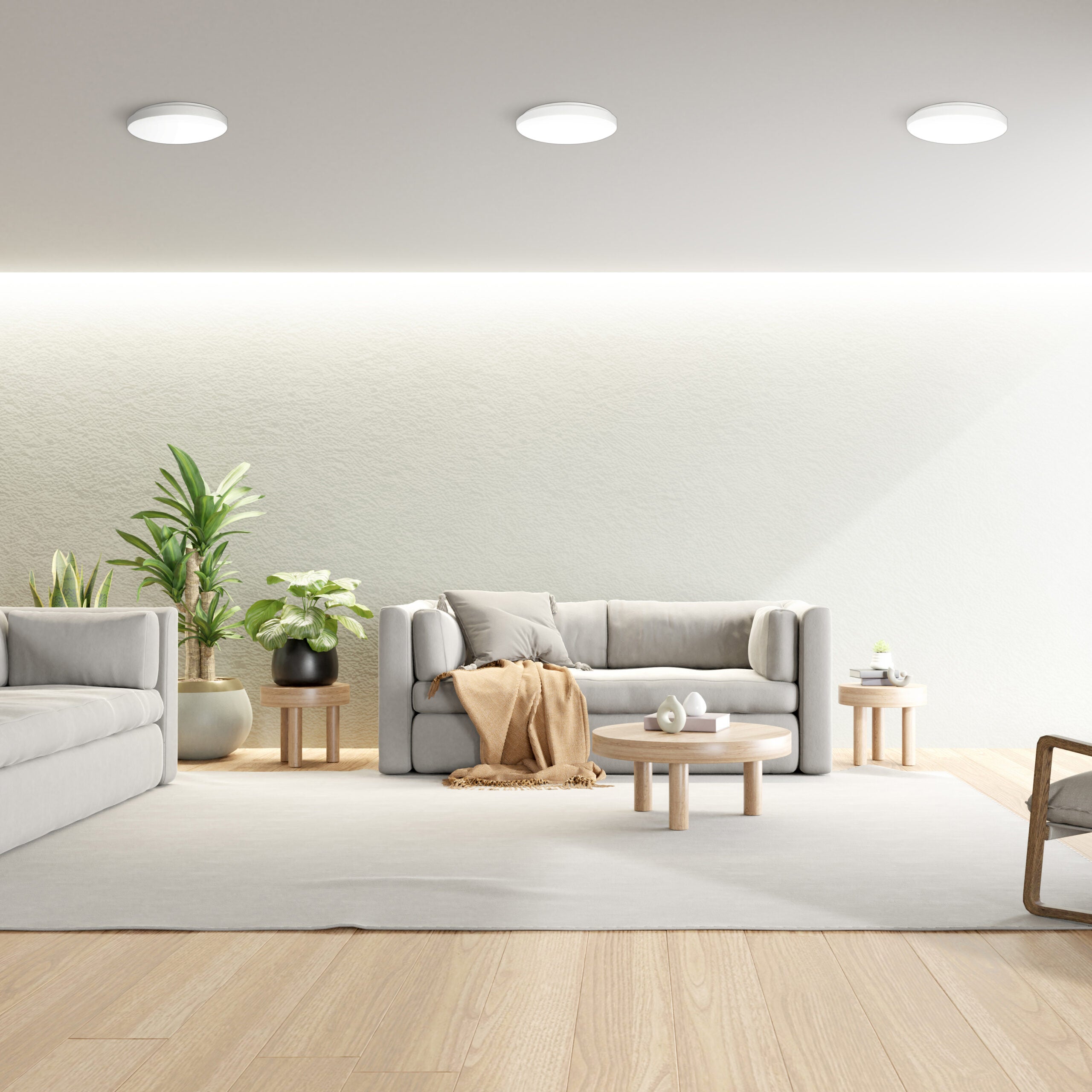 Кръгла LED плафониера Circle | Бяла | IP44 | 4000K | 3 Размера
