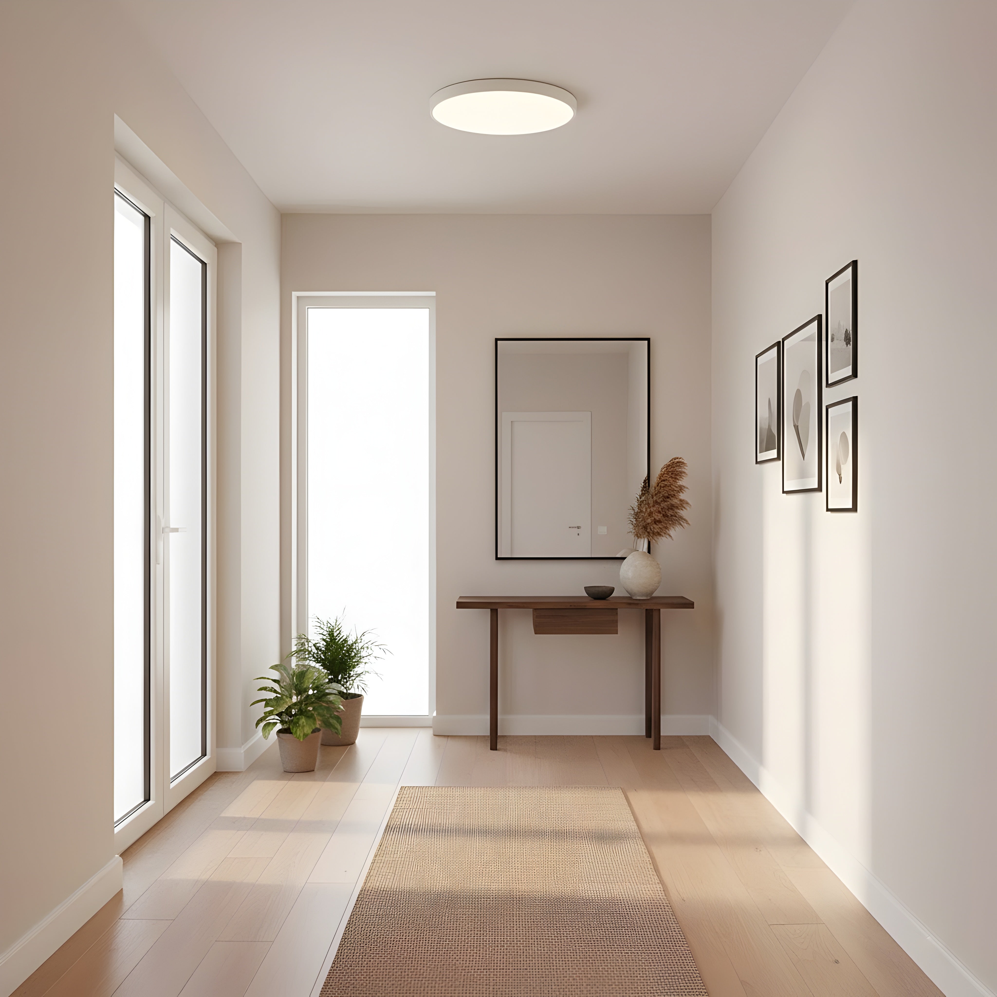 Кръгла LED плафониера Veny M | Ø40-60cm | 3000K | Черна