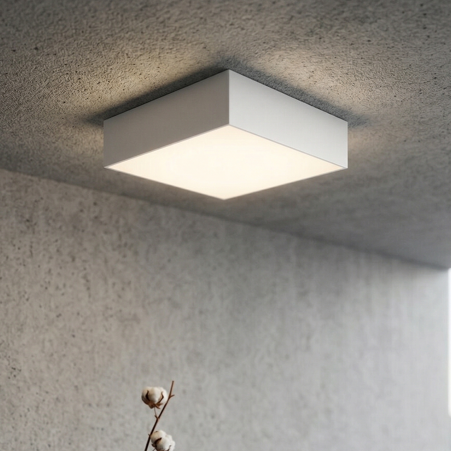 Квадратен LED плафон LID Square | 25W | 3000K | Бял