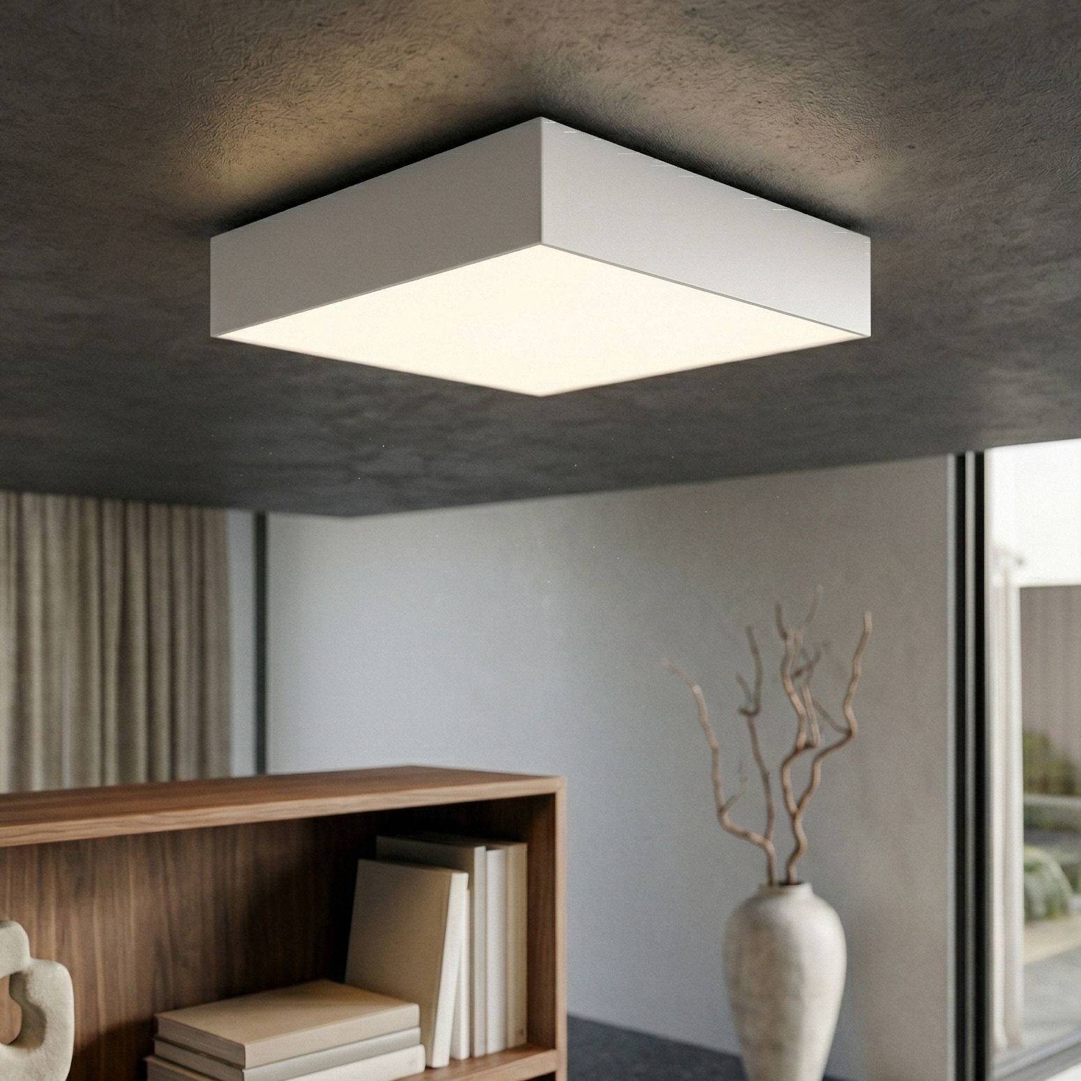 Квадратен LED плафон LID Square | 25W | 3000K | Бял
