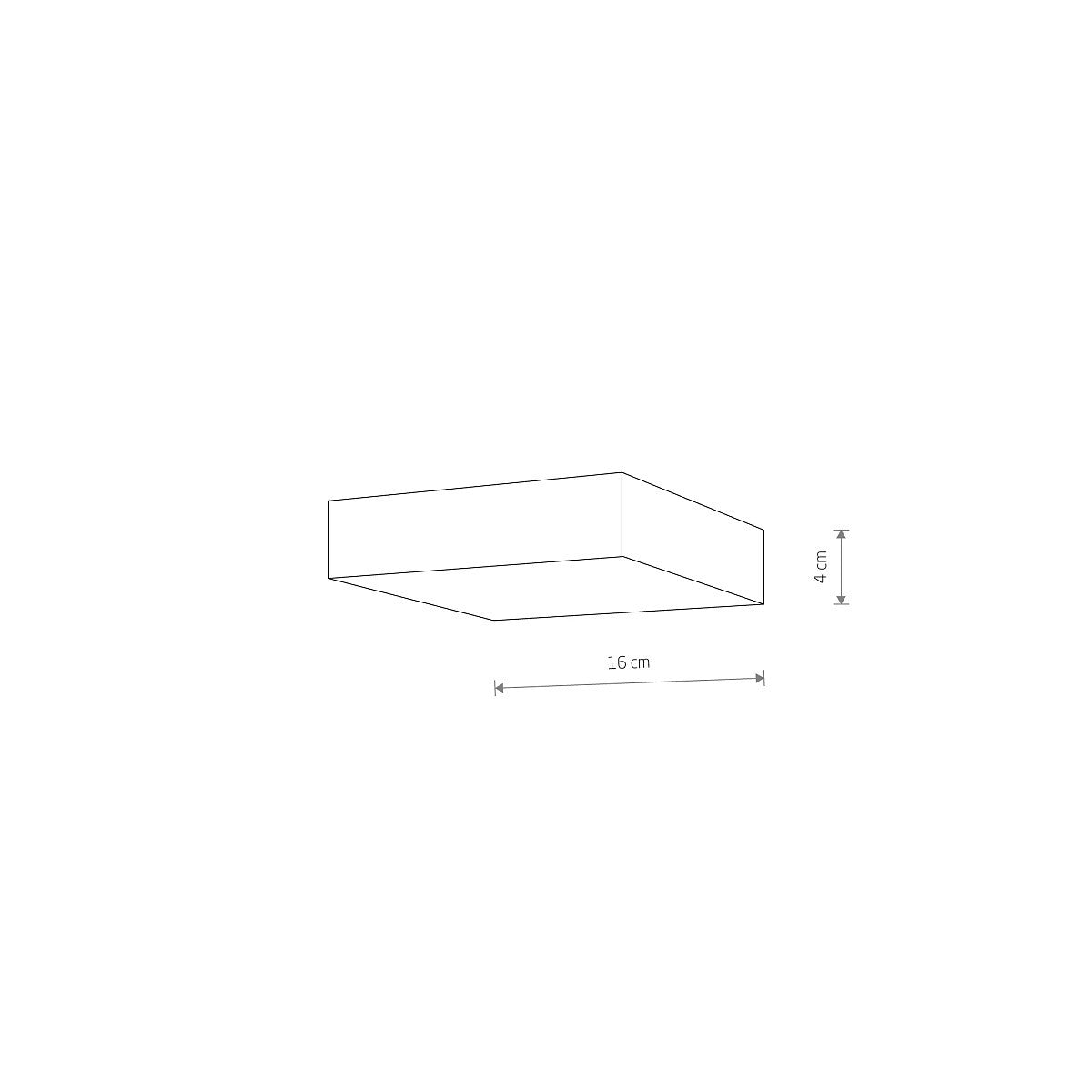 Квадратен LED плафон LID Square | 25W | 3000K | Бял